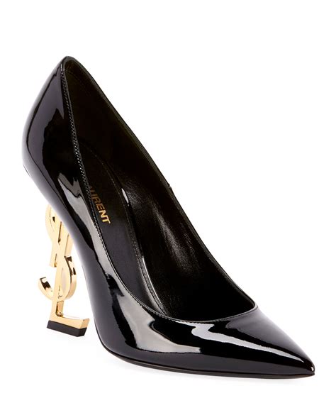 ysl white pumps gold heel|YSL pumps and heels.